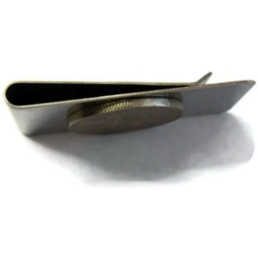Israel Coin Money Clip Stainless Steel Wallet Cash ID Holder Silver